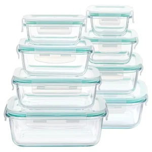 8 Pack Glass Food Storage Containers